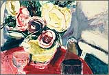 Still Life with Wine & Roses